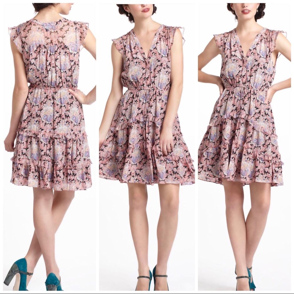 Anthropologie Pastel Paisley Dress